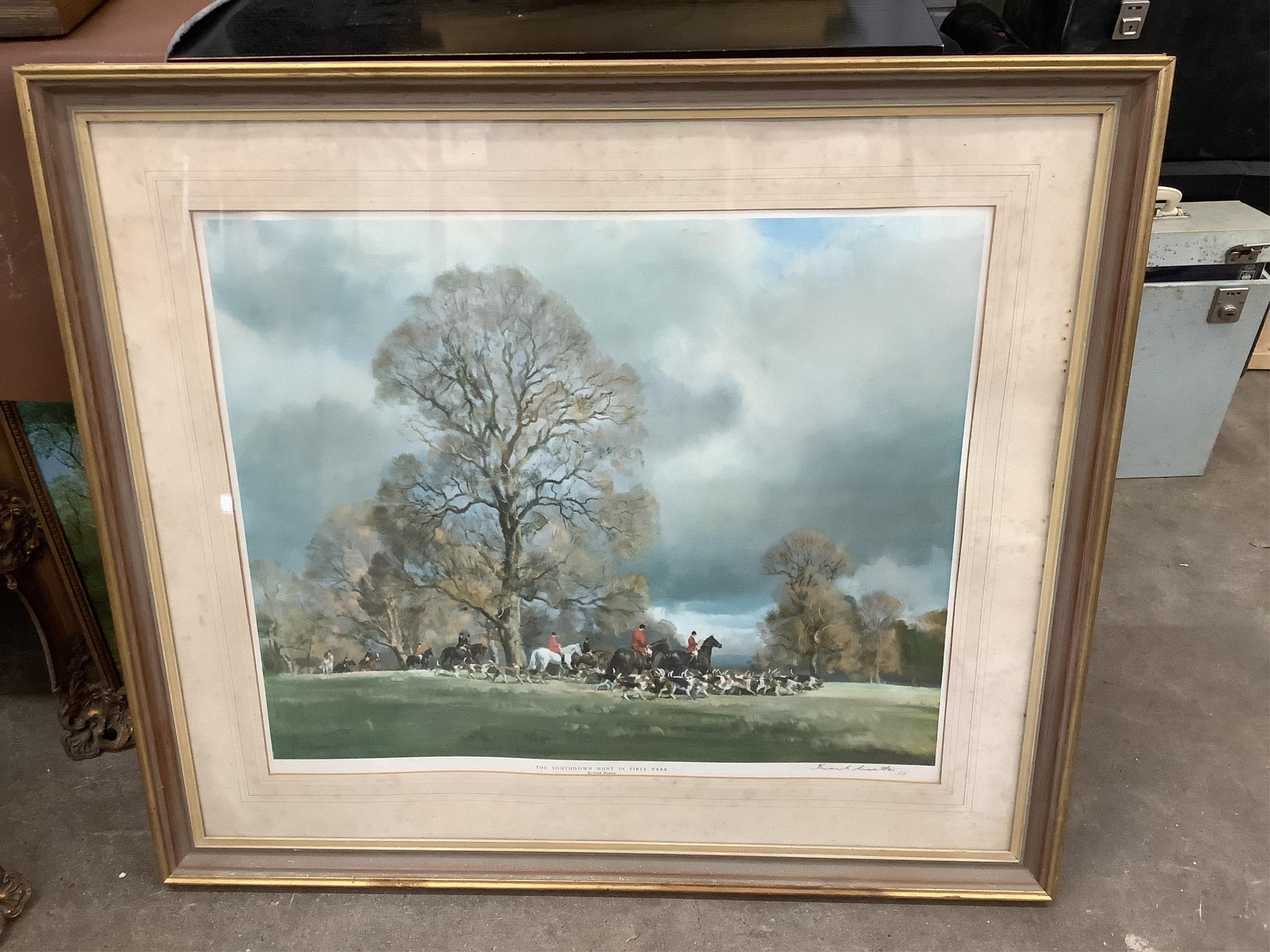 Eleven modern landscape oils on canvas and three prints